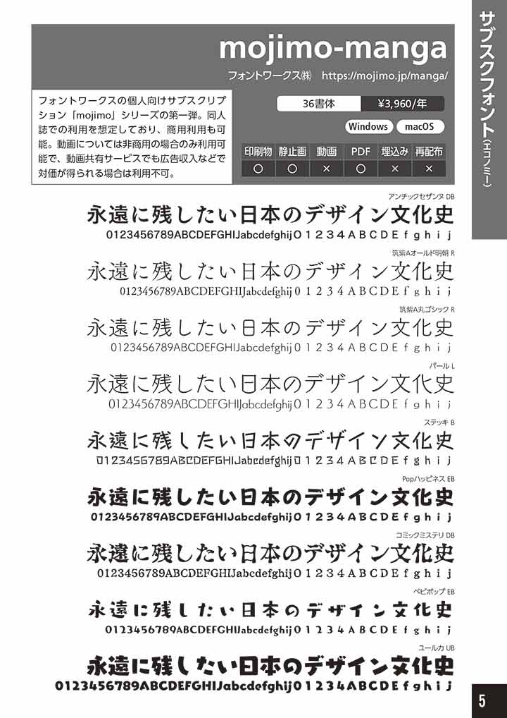 同人作家のためのフォントの本2025